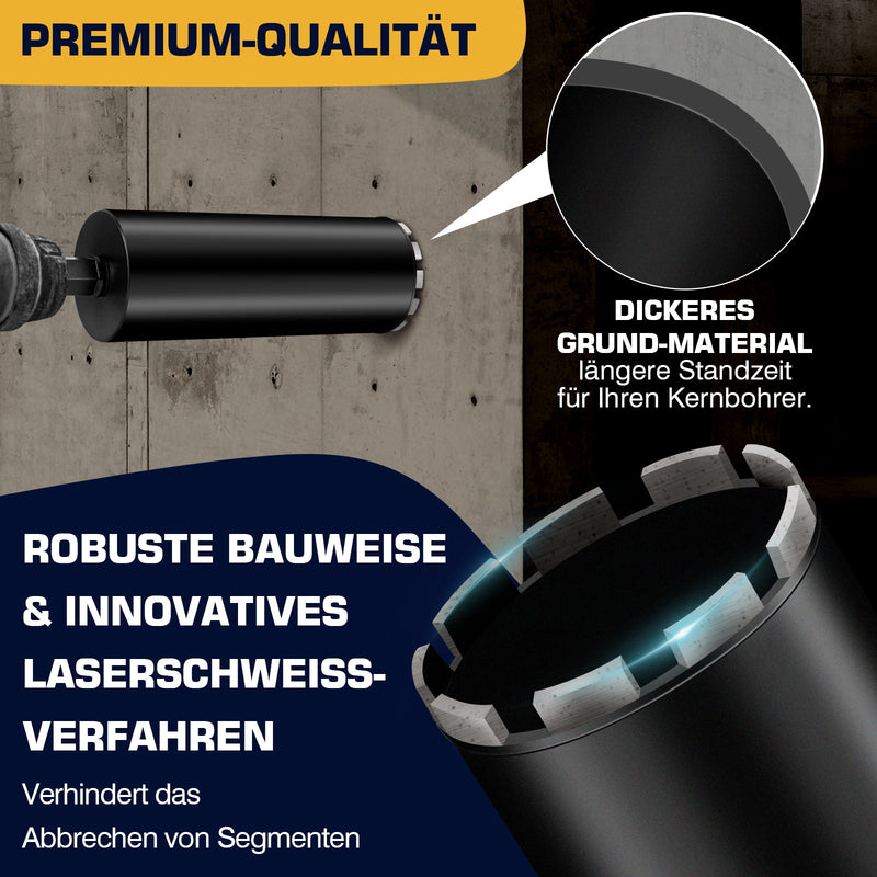 Kernbohrer Stahlbeton Diamant – Nassbohren, Stufenkrone, Ø25 mm+ Stahl, 460 mm