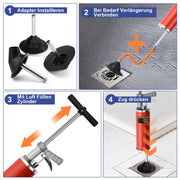 Max.10 Bar Hochdruck Rohrreinigungspumpe Abflussreiniger mit 3 Aufsätze