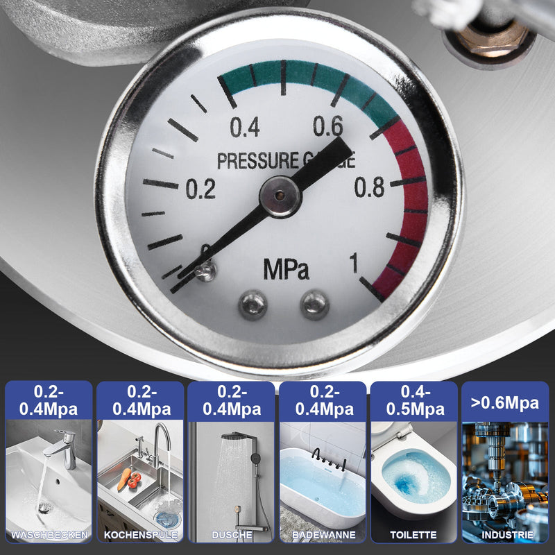 Max.10 Bar Hochdruck Rohrreinigungspumpe Abflussreiniger mit 3 Aufsätze