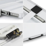 Metall Verbindungsrahmen mit Ausziehplatte Verdickte Zwischenbaurahmen für Waschmaschine inkl. Zurrgurt