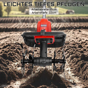 Multifunktionales Gartenwerkzeug – Bodenhacke & Rasentrimmer 980W/800W, 5 - in - 1 Zubehör, Akku 21V, Leicht & Vielseitig für Gartenpflege