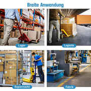 Nylonräder 4er - Set für Handhubwagen 70x60 mm – Bodenschonend, Leise, Tragfähigkeit 650 kg – Ersatzräder für Gabelhubwagen