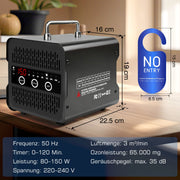 Ozongerät 65.000 mg/h – Professioneller Ozon Generator zur Geruchsbeseitigung bis 300 m²