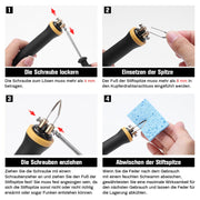 Professionelle Pyrographie - Maschine mit Digitalsteuerung, 33 Stiftspitzen, für Holz, Leder und Bastelprojekte – Präzision und Vielseitigkeit