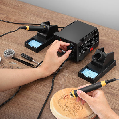 Professionelle Pyrographie - Maschine mit Digitalsteuerung, 33 Stiftspitzen, für Holz, Leder und Bastelprojekte – Präzision und Vielseitigkeit
