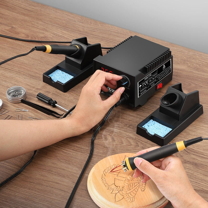 Professionelle Pyrographie - Maschine mit Digitalsteuerung, 33 Stiftspitzen, für Holz, Leder und Bastelprojekte – Präzision und Vielseitigkeit