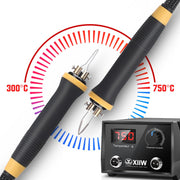 Professionelle Pyrographie - Maschine mit Digitalsteuerung, 33 Stiftspitzen, für Holz, Leder und Bastelprojekte – Präzision und Vielseitigkeit