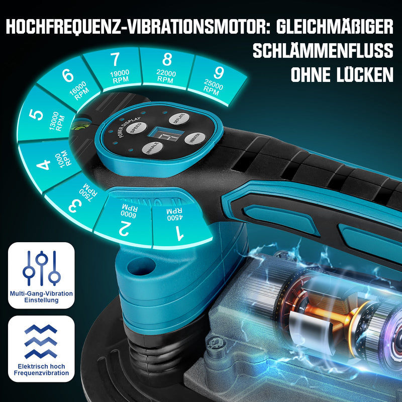 Profi Fliesenvibrator mit Schwerlast-Saugkraft und Anti-Shock Akku XIIW Profi Fliesenvibrator mit Schwerlast-Saugkraft und Anti-Shock Akku XIIW