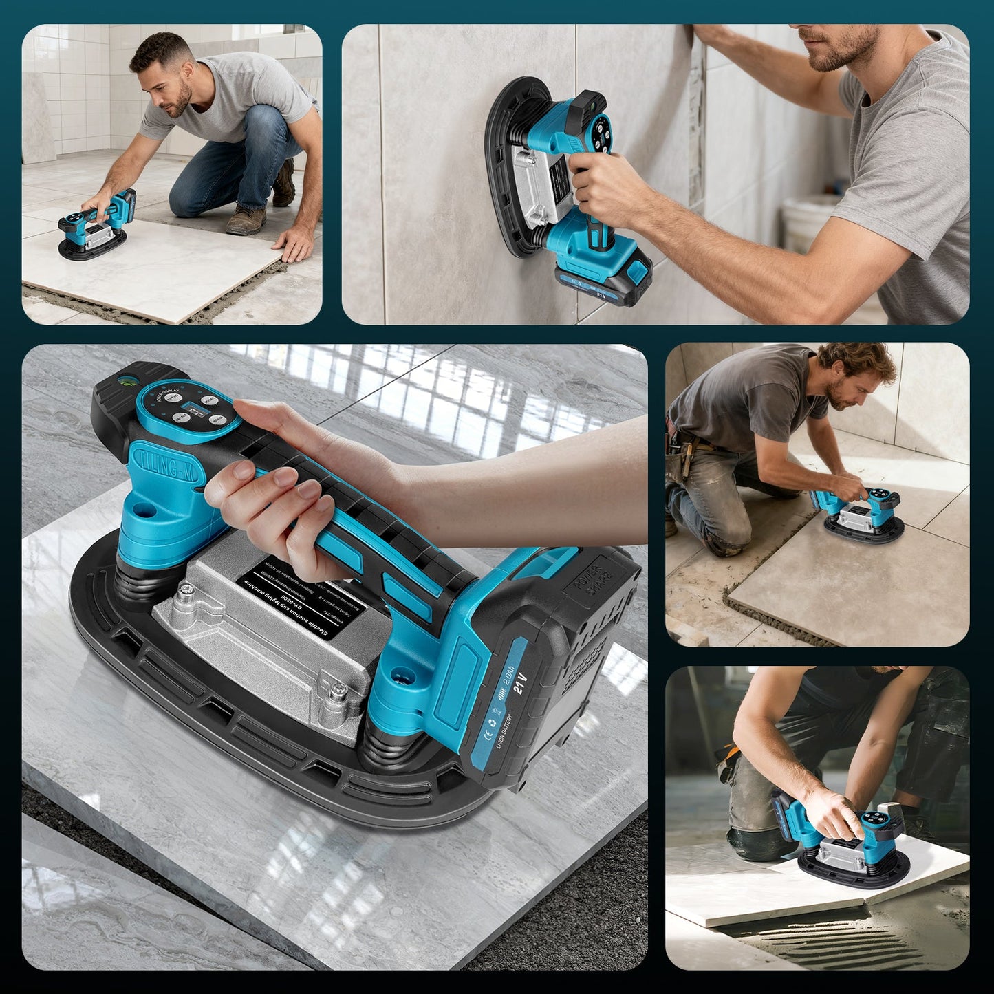 Professioneller Elektrischer Fliesenvibrator – 250 kg Schwerlast, Einstellbare Vibrationsstufen, Anti - Shock - Batterien
