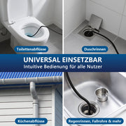 Professioneller Hochdruck - Rohrreinigungsschlauch 4 - Schichten - System mit starre & rotierende Düsen, kompatibel mit Kärcher K2 - K7, 500 bar