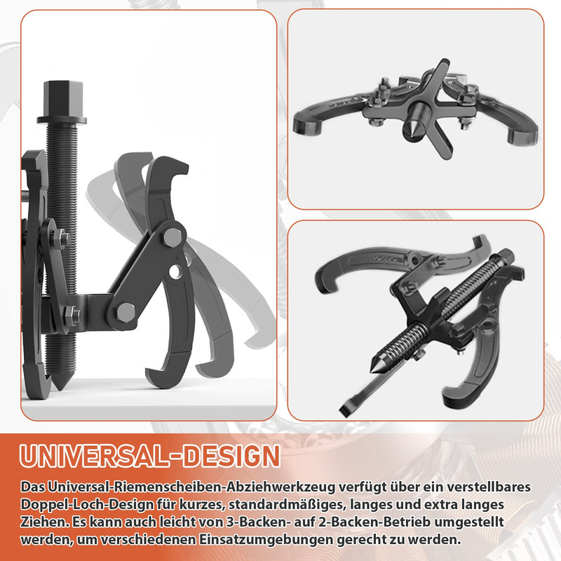 Profi 3 - Backen Abzieher, Geschmiedet | Umkehrbar Innen/Außen | 2 - & 3 - Arm |