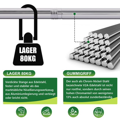 Profi 85*35CM Rakel Rasen Edelstahl Levelingrake Flächenebner Leveler zum Sanden Rakel