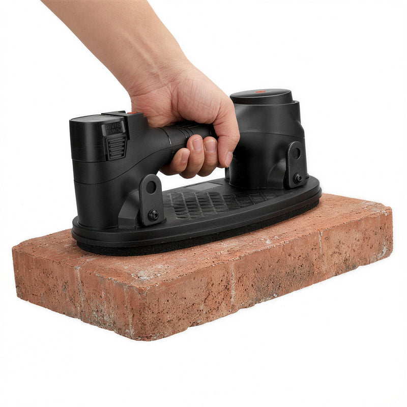 Profi Akku - Vakuum - Hebegerät mit 2 Akkus | 120 kg Traglast | Elektrischer Saugheber für Fliesen & Glas | Komplett - Set