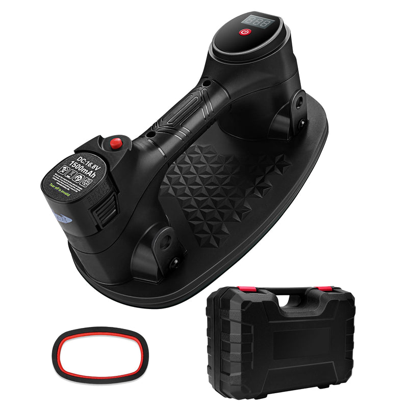 Profi Akku - Vakuum - Hebegerät mit 2 Akkus | 120 kg Traglast | Elektrischer Saugheber für Fliesen & Glas | Komplett - Set