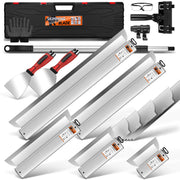 Profi Flächenspachtel Set mit Teleskopstange | 5 Größen (15 - 80cm) & 5 Ersatzklingen im Koffer