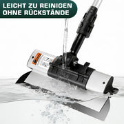 Profi Flächenspachtel Set mit Teleskopstange | 5 Größen (15 - 80cm) & 5 Ersatzklingen im Koffer