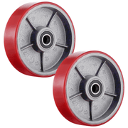 PU - Lenkräder 2er - Set 180x50 mm für Hubwagen – Leise, Tragfähig bis 3000 kg – Ersatzräder