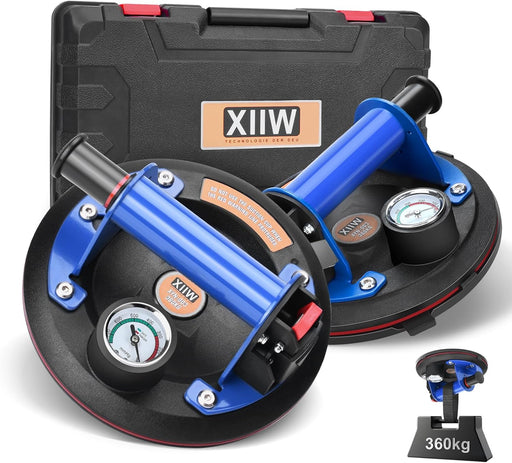 Pumpen - Saugheber Ø200 mm – Vakuumheber mit Barometer & Edelstahlgriff – für Glas, Fliesen & Metallplatten, 360 kg Tragkraft