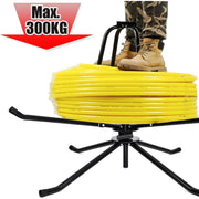 Robuster Rohrhaspel aus Stahl – Abrollgerät für Fußbodenheizungsrohre 16 - 32 mm, geeignet für PERT, PEX und AL/PEX bis 600 m