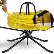 Robuster Rohrhaspel aus Stahl – Abrollgerät für Fußbodenheizungsrohre 16 - 32 mm, geeignet für PERT, PEX und AL/PEX bis 600 m
