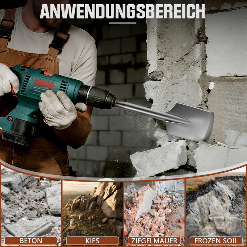 Robuster SDS Max Schaufelmeißel für präzises Arbeiten auf Beton, Fliesen und Putz