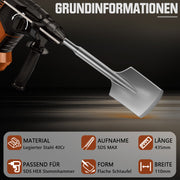 Robuster SDS Max Schaufelmeißel für präzises Arbeiten auf Beton, Fliesen und Putz