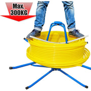 Rohrhaspel Abrollgerät für Fußbodenheizungsrohre bis 600m, Stahl, für PERT PEX AL/PEX Rohre 16 - 32mm – robust & mobil