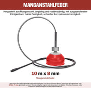 Rohrreiniger 390W mit 16mm 33M Spirale, Ø20 - 100mm Rohrreinigungsmaschine