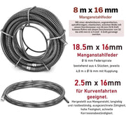Rohrreiniger 500W mit 16mm 29M Spirale, Ø30 - 100mm Rohrreinigungsmaschine