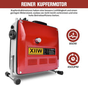Rohrreinigungsmaschine 850W Set, Ø20 - 200mm Rohrleitungen, Spiralen 28/14,5/5m, 12 Köpfe