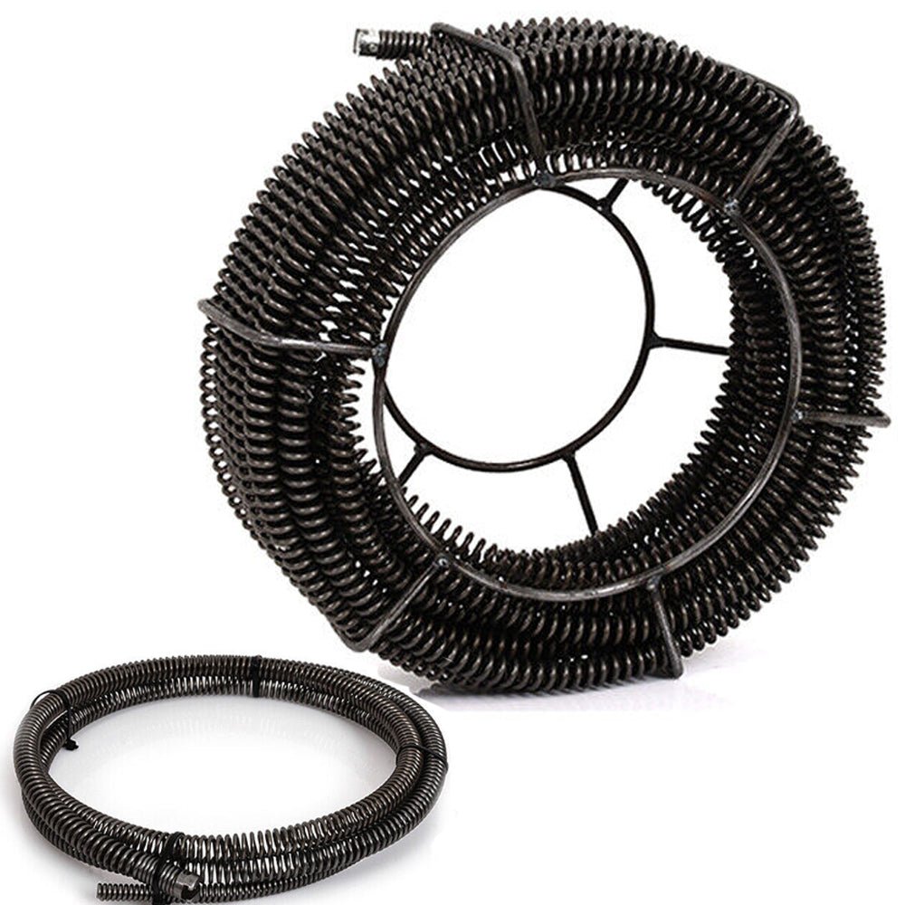 rør­rensemaskine med fjederspiral Ø16mm x 18.5m + Ø16mm x 2.5m