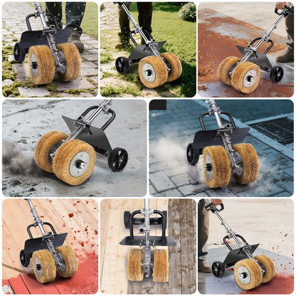 Satiniermaschine 3850W – 6 - in - 1 Schleifmaschine für Holz, Metall, Stein & Fliesen mit Stahlbürsten