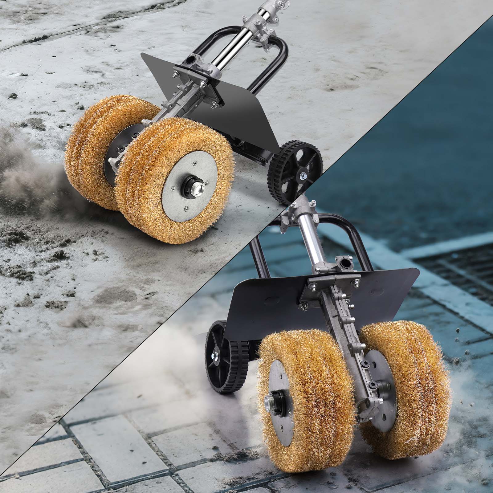 Satiniermaschine 3850W – 6 - in - 1 Schleifmaschine für Holz, Metall, Stein & Fliesen mit Stahlbürsten