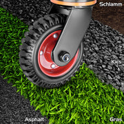 Schwerlast - Torräder 150 mm für Einfahrten und Gartentore – 200 kg Tragfähigkeit, Korrosionsbeständig, Einfach zu Montieren