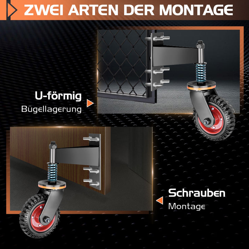 Schwerlast - Torräder 150 mm für Einfahrten und Gartentore – 200 kg Tragfähigkeit, Korrosionsbeständig, Einfach zu Montieren