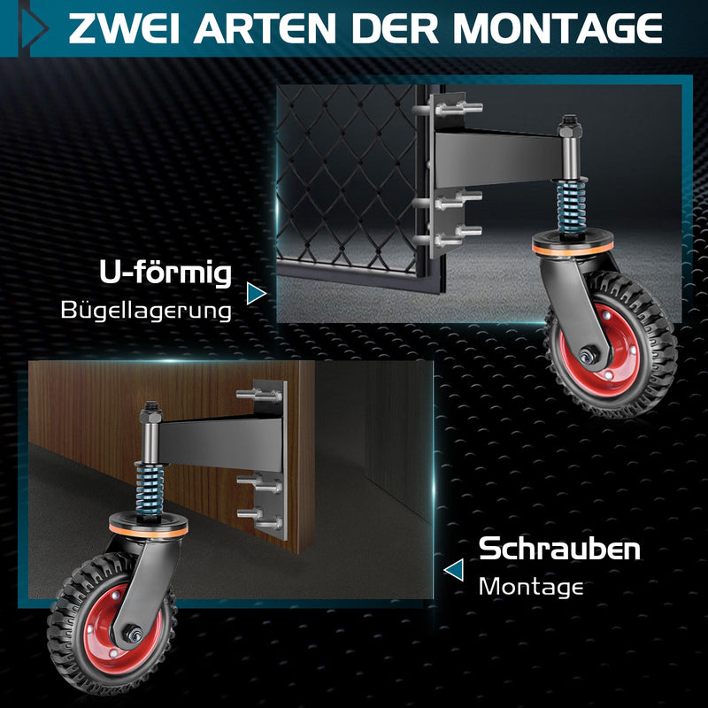 Schwerlast - Torräder 200 mm für Einfahrten und Gartentore – 250 kg Tragfähigkeit, Korrosionsbeständig, Einfach zu Montieren