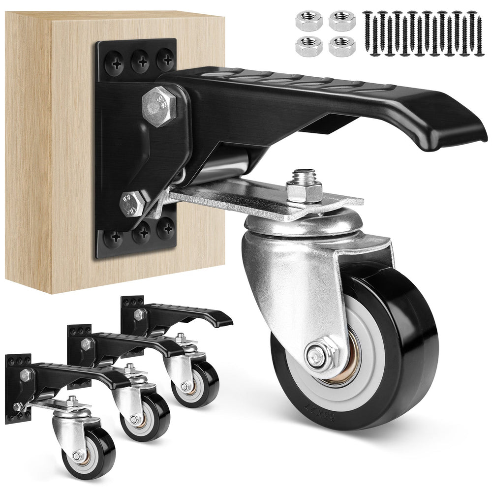 Ruote per carichi pesanti abbassabili per banco da lavoro – 50 mm, regolabili, portata 150 kg