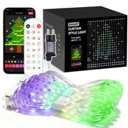 Smart Light Curtain LED Lichterketten Vorhang mit App Steuerung, Musikmodus & 400 LEDs – IP44 Innen & Außen