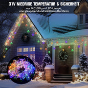Sternenlichterkette für festliche Stimmung – 144 LEDs, 2 m Warmweiß