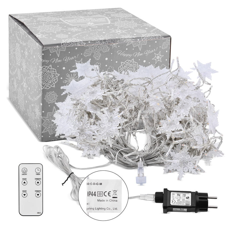 Sternenlichterkette für festliche Stimmung – 144 LEDs, 2 m Warmweiß