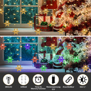 Sternenlichterkette für festliche Stimmung – 144 LEDs, 2 m Warmweiß