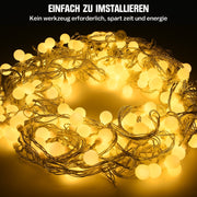 Sternenlichterkette für festliche Stimmung – 144 LEDs, 2 m Warmweiß