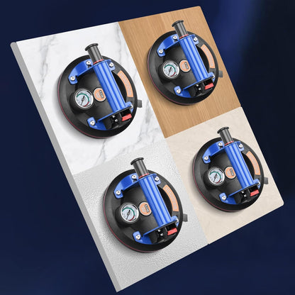 Vakuum Saugheber 200 mm – Hand - Pumpensaugheber mit Edelstahlgriff & Vakuumanzeige für Glas, Metall, Fenster & Fliesen – bis 360 kg Tragkraft