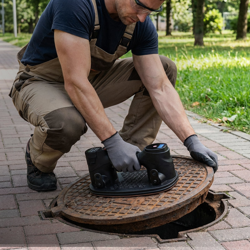 Vakuum - Saugheber‌ Elektrischer Akku 240kg | Automatische Druckregulierung‌ ‌Professioneller Plattenheber für Feinsteinzeug Terrassenplatten&Glas