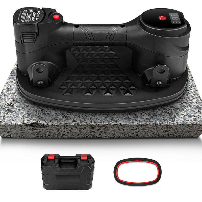 Vakuum - Saugheber‌ Elektrischer Akku 240kg | Automatische Druckregulierung‌ ‌Professioneller Plattenheber für Feinsteinzeug Terrassenplatten&Glas