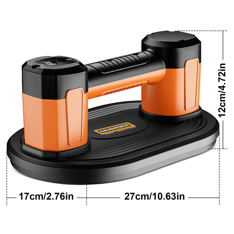 Vakuum - Saugheber‌ Elektrischer Akku 300kg | Automatische Druckregulierung‌ ‌Professioneller Plattenheber für Feinsteinzeug Terrassenplatten&Glas