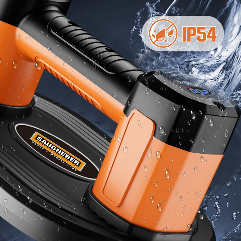 Vakuum - Saugheber‌ Elektrischer Akku 300kg | Automatische Druckregulierung‌ ‌Professioneller Plattenheber für Feinsteinzeug Terrassenplatten&Glas