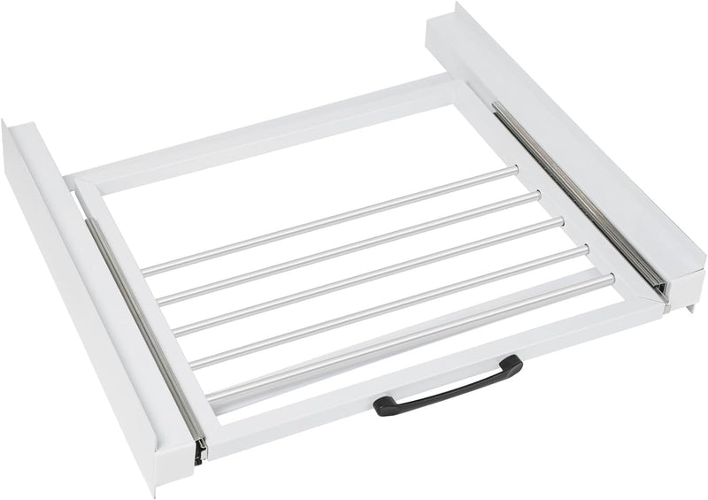 Verbindungsrahmen mit Ausziehbarer Handtuchhalter 61x55cm Max.100kg Waschmaschine Trockner