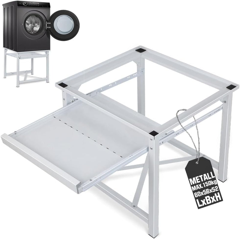 Waschmaschinenpodest mit Schublade 150kg | Hochwasser - Schutz & Anti - Rutsch