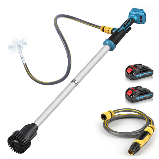 XIIW 18V Akku - Stabpumpe 3000L/h | Universelle Wasserpumpe für 18V Akkusysteme | Tauchpumpe inkl. 2x 2.0Ah Akku & 3/4" Anschluss